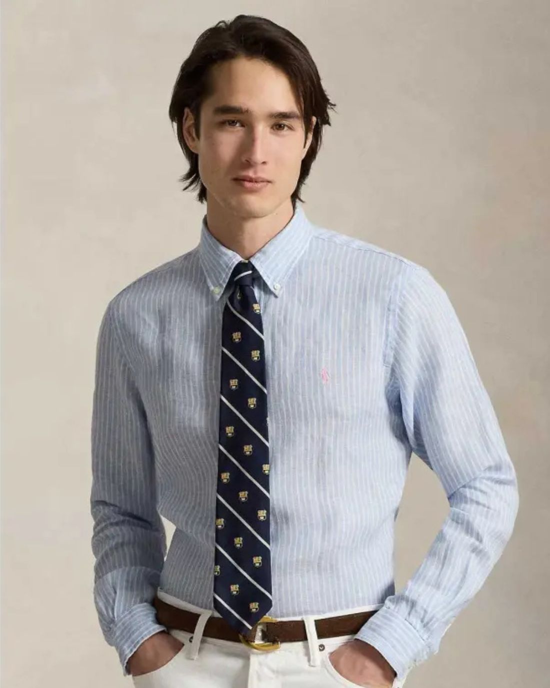 Camisa Manga Larga Woven-Sport Shirt-Shirt Ralph Lauren Para Hombre De Color Blanco