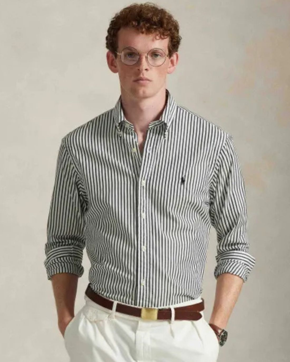 Camisa Manga Larga Woven-Sport Shirt-Shirt Ralph Lauren Para Hombre De Color Blanco
