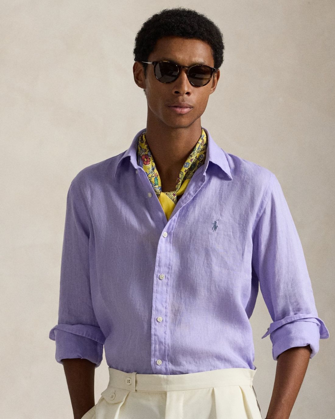 Camisa Manga Larga Cubdppcs-Long Sleeve-Sport Shirt Ralph Lauren Para Hombre De Color Morado