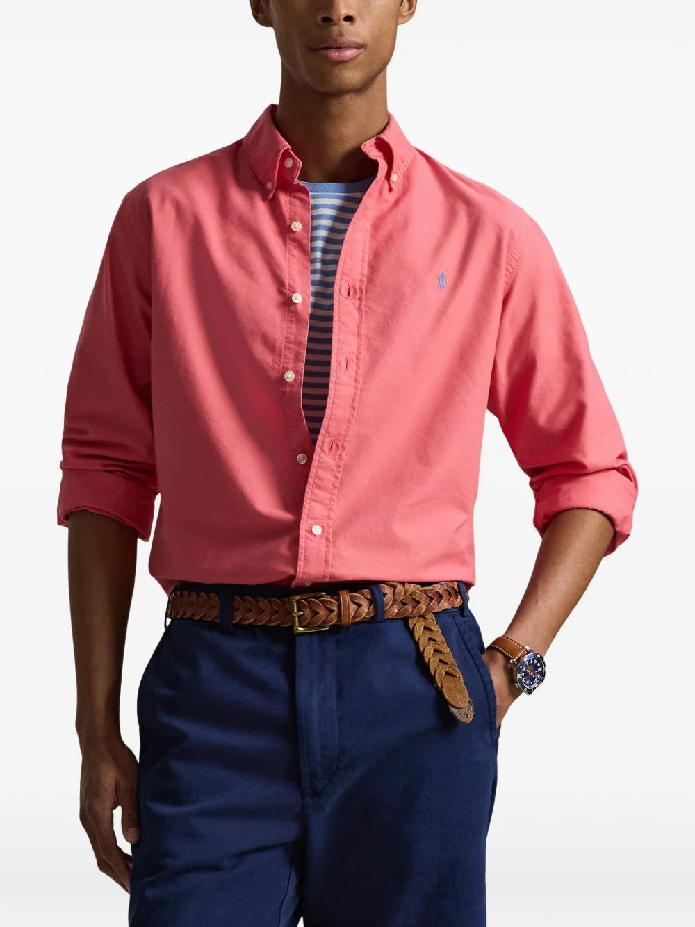 Camisa Manga Larga Cubdppcs-Long Sleeve-Sport Shirt Ralph Lauren Para Hombre De Color Rojo