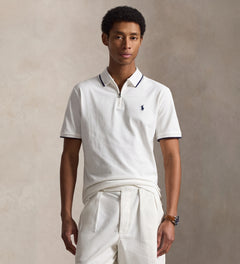 CAMISA TIPO POLO RALPH LAUREN PARA CABALLERO MEDIA CREMALLERA BLANCO REF 710B19737004