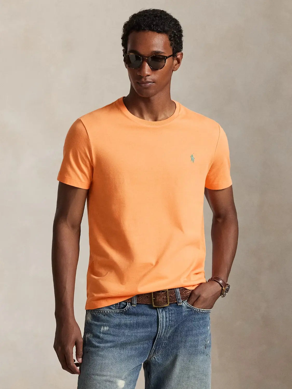 Camiseta Sscncmslm2-Short Sleeve-T-Shirt Ralph Lauren Para Hombre De Color Naranja