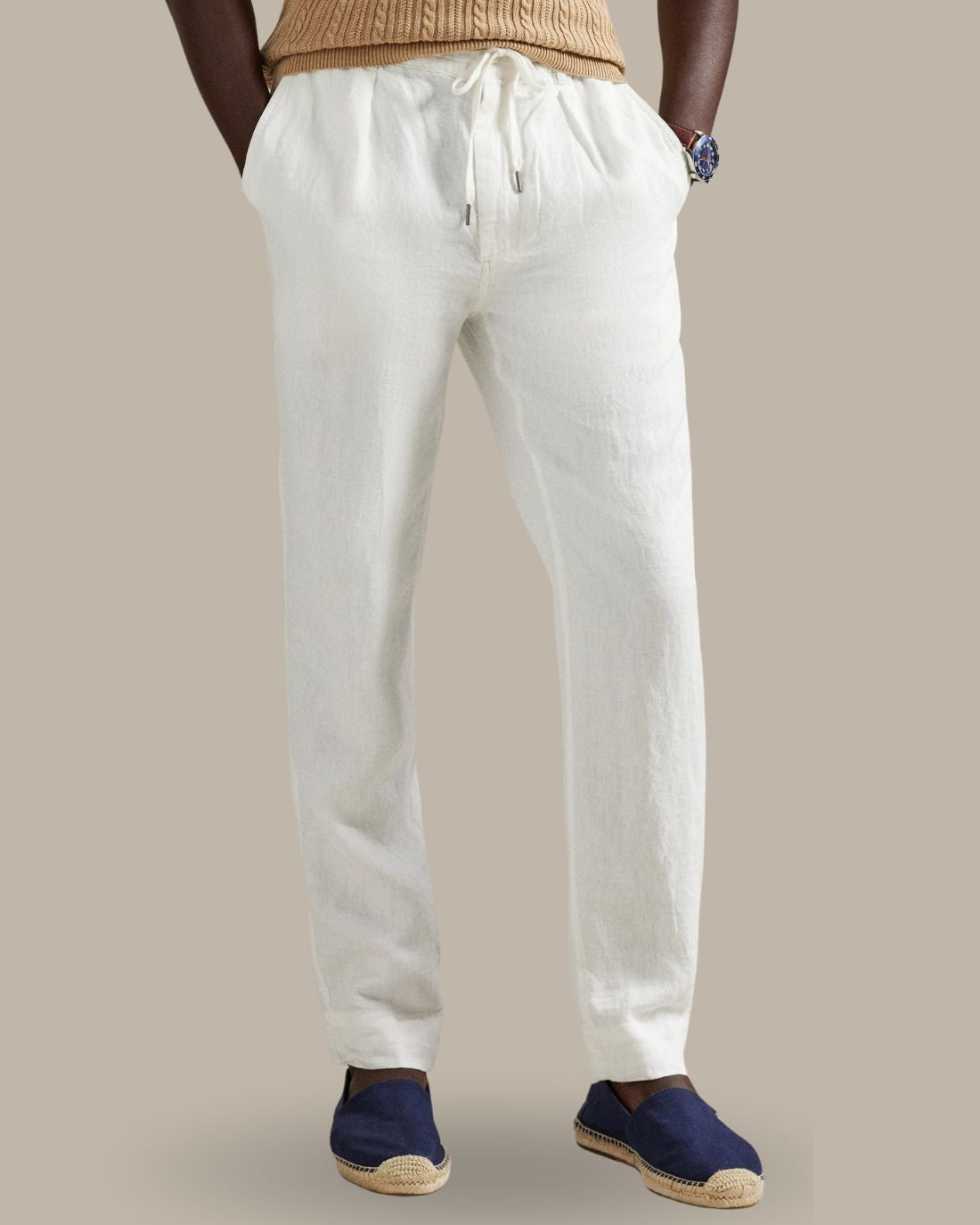 Pantalon Largo Ltfsltprpstr-Athletic Ralph Lauren Para Hombre De Color Blanco