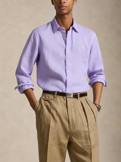 CAMISA RALPH LAUREN PARA CABALLERO MANGA LARGA SPORT MORADO REF 710966294521