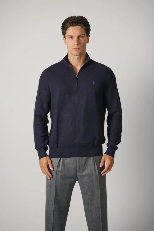 SUÉTER RALPH LAUREN PARA CABALLERO MEDIA CREMALLERA AZUL REF 710B18060004