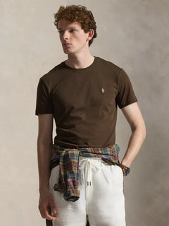 CAMISETA RALPH LAUREN PARA CABALLERO MANGA CORTA CAFE REF 710671438533