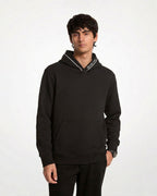 Sudadera Logo Rib Hoodie Negro Para Hombre Michael Kors