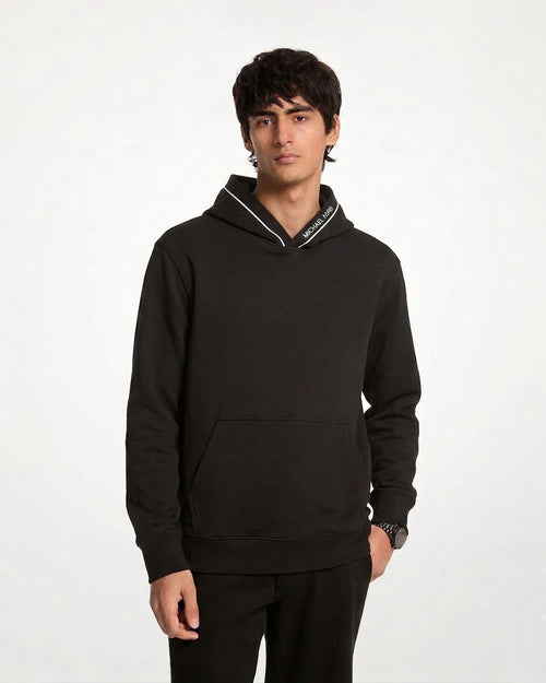 Sudadera Logo Rib Hoodie Negro Para Hombre Michael Kors