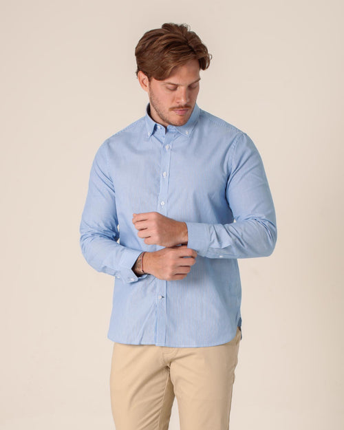 CARVEN CAMISA M/L HOMBRE AZUL CVJ04188BU