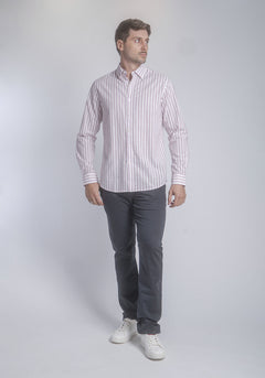 CARVEN CAMISA M/L HOMBRE ROSADO CVK04143PK