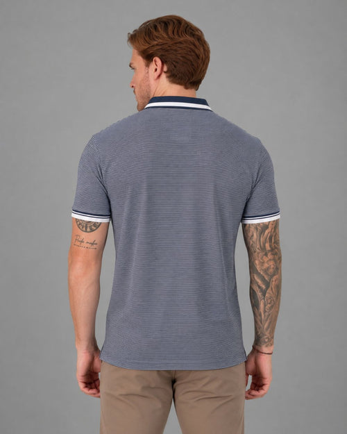 Polo P/H M/C Carven Para Hombre Color Azul Cv-Z31-140-Dknv