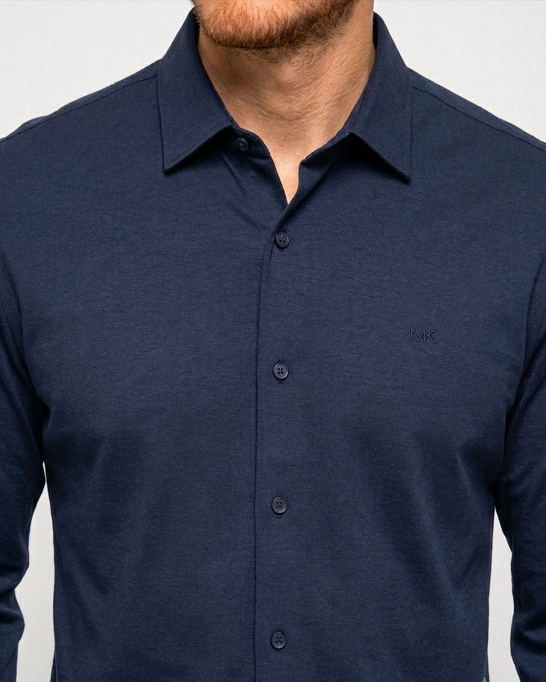Camisa Manga Larga Ls Classic Cotton Shirt Azul Para Hombre Michael Kors