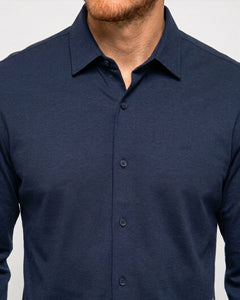 Camisa Manga Larga Ls Classic Cotton Shirt Azul Para Hombre Michael Kors