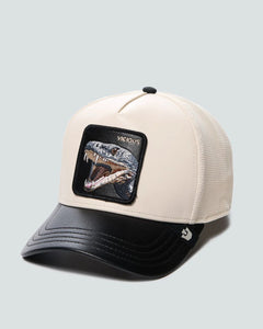 GORRA GORIN BROSS FAUX LEATHER SNAKE COLOR BLANCO