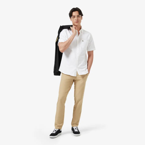 LACOSTE CH1917001 CAMISA OXFORD MANGA CORTA FIT WHITE