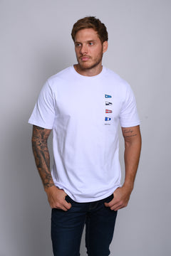 NAUTICA CAMISETAS DE HOMBRE BLANCO
