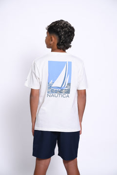 NAUTICA CAMISETAS DE NIÑO BLANCO