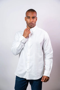 NAUTICA CAMISA M/L DE HOMBRE BLANCO 01101W-1BW