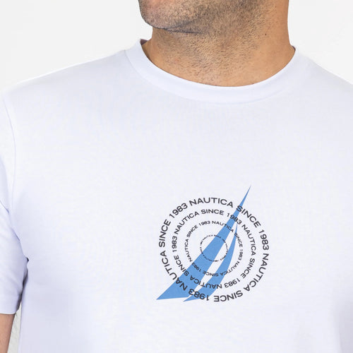 CAMISETA NAUTICA PARA CABALLERO COLOR BLANCO