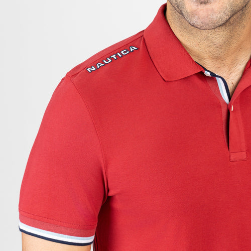 CAMISETA NAUTICA PARA CABALLERO COLOR ROJO