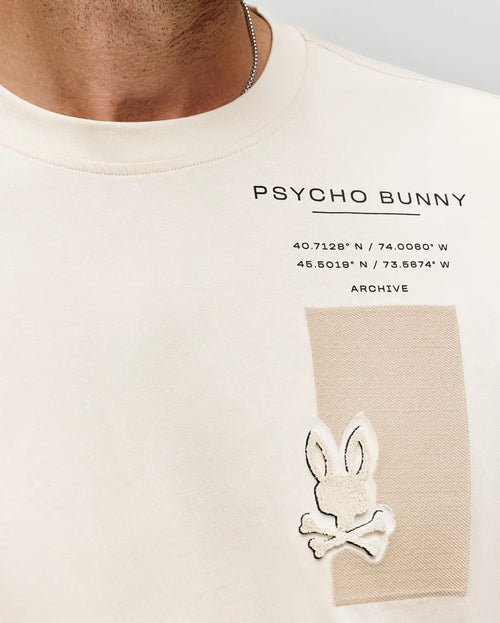 psycho bunny camiseta hombre fantasia beige