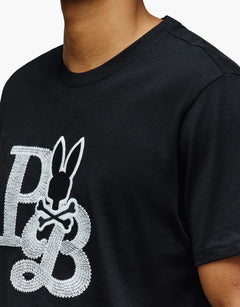 psycho bunny camiseta hombre fantasia negro