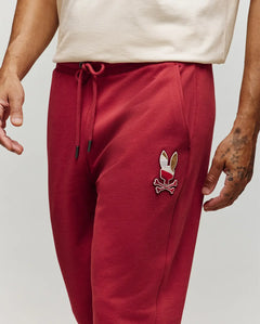 psycho bunny pantalon hombre deportivo rojo