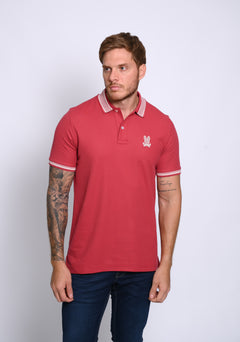 PSYCHO BUNNY POLO MANGA CORTA HOMBRE FANTASIA ROJO