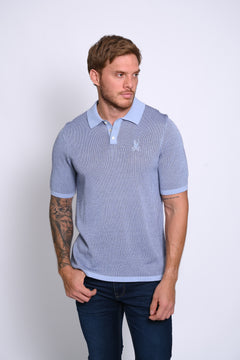 PSYCHO BUNNY POLO MANGA CORTA HOMBRE FANTASIA AZUL