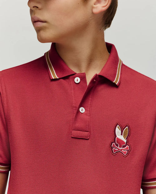 psycho bunny polo manga corta niño fantasia rojo