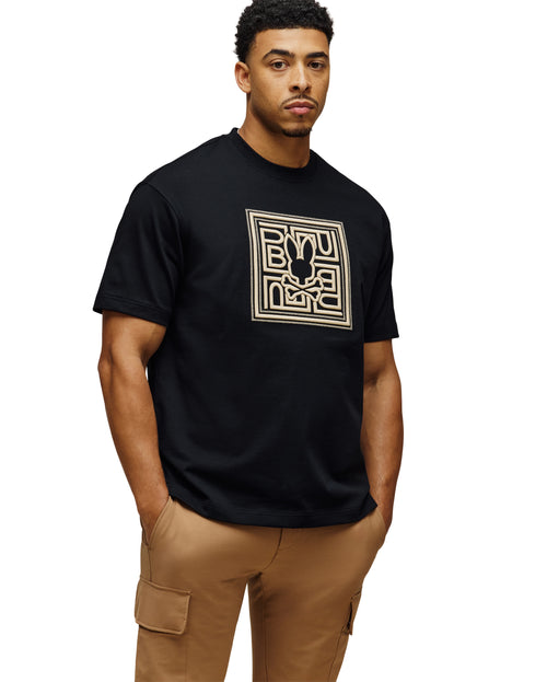 PSYCHO BUNNY CAMISETAS HOMBRE NEGRO