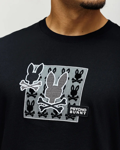PSYCHO BUNNY CAMISETAS HOMBRE NEGRO