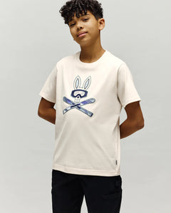 PSYCHO BUNNY CAMISETAS NIÑO BLANCO