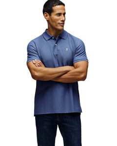 PSYCHO BUNNY CAMISETA TIPO POLO HOMBRE AZUL