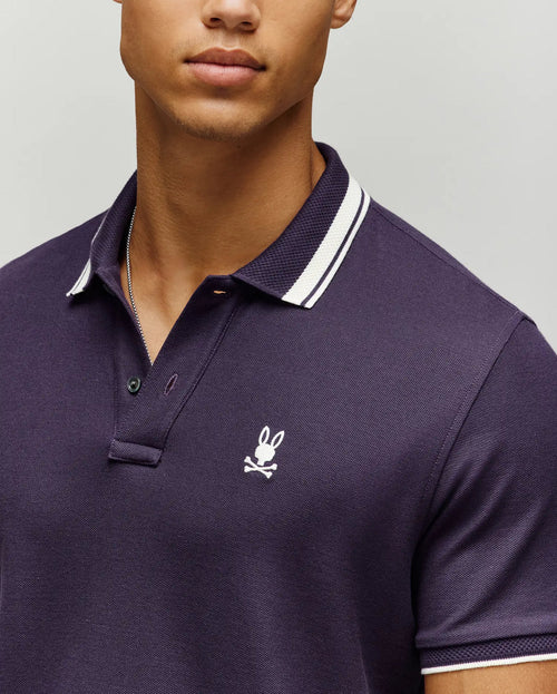 PSYCHO BUNNY CAMISETA TIPO POLO HOMBRE MORADO