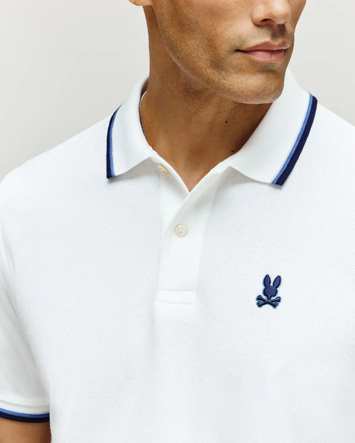 PSYCHO BUNNY CAMISETA TIPO POLO HOMBRE BLANCO