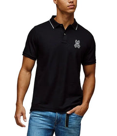 PSYCHO BUNNY CAMISETA TIPO POLO HOMBRE NEGRO