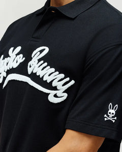 PSYCHO BUNNY CAMISETA TIPO POLO HOMBRE NEGRO