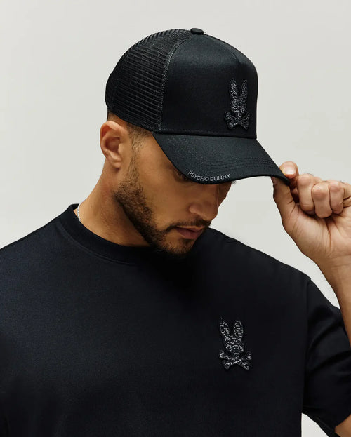 PSYCHO BUNNY GORRAS HOMBRE NEGRO