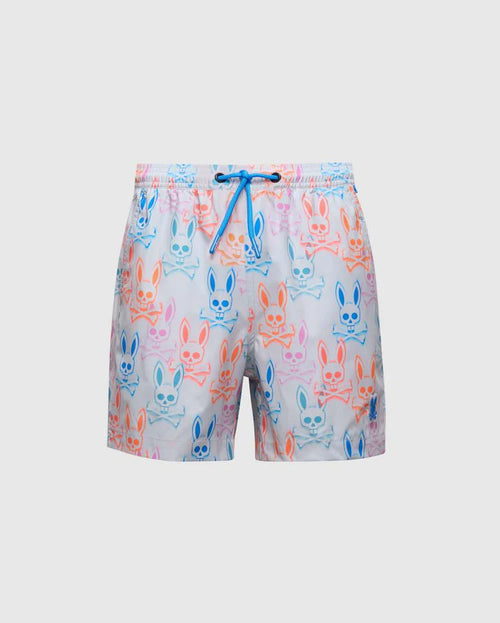psycho bunny pantaloneta de baño niño fantasia gris