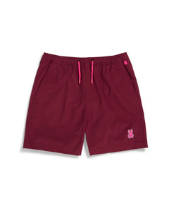 psycho bunny pantaloneta de baño niño hidrocrómico rojo