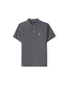 psycho bunny polo manga corta niño clasico gris