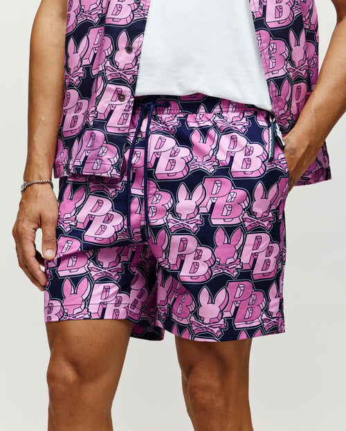 PSYCHO BUNNY TRAJES DE BAÑO HOMBRE ROSADO