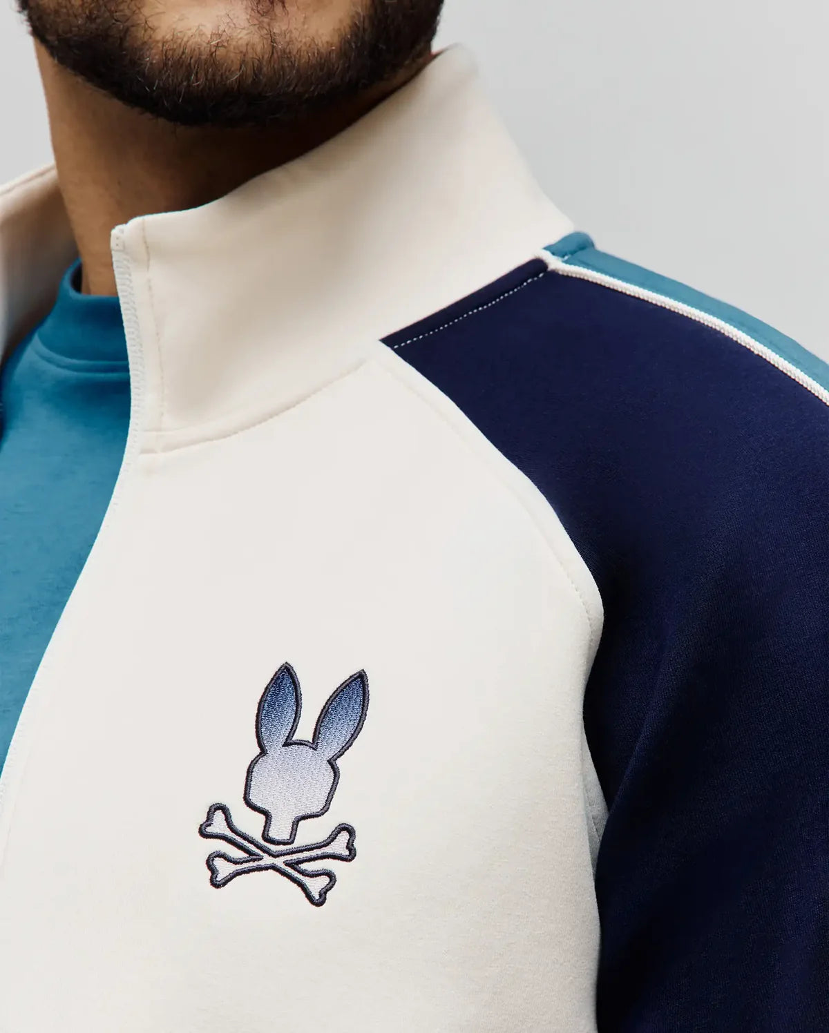 PSYCHO BUNNY CHAQUETA CAZADORA CON BLOQUE DE COLOR CASPIAN PARA CABALLERO HOMBRE BEIGE MT0500129250