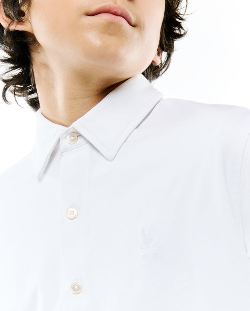 CAMISA PSYCHO BUNNY PARA NIÑO COLOR BLANCO