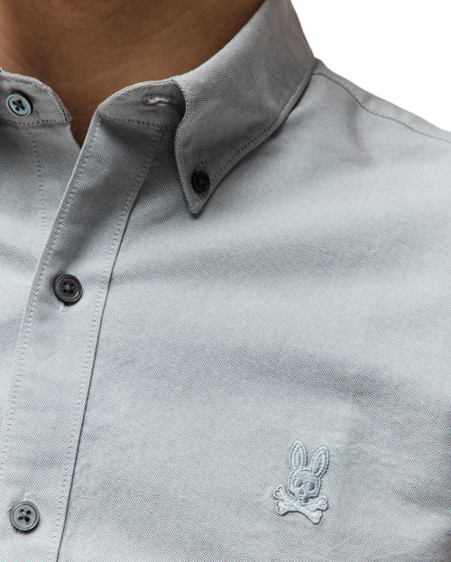 CAMISA M/L PSYCHO BUNNY PARA HOMBRE COLOR GRIS MT0300156043