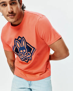 T-SHIRT PSYCHO BUNNY PARA HOMBRE COLOR NARANJA MT0200288660