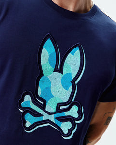 T-SHIRT PSYCHO BUNNY PARA HOMBRE COLOR AZUL MT0200290402