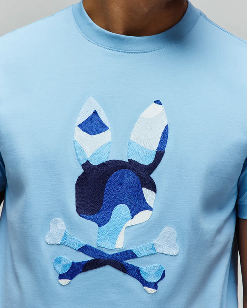 T-SHIRT PSYCHO BUNNY PARA HOMBRE COLOR AZUL MT0200250407