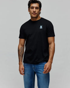 PSYCHO BUNNY CAMISETA DOBLE ESTAMPADO AIDEN PARA CABALLERO HOMBRE NEGRO MT0200224001